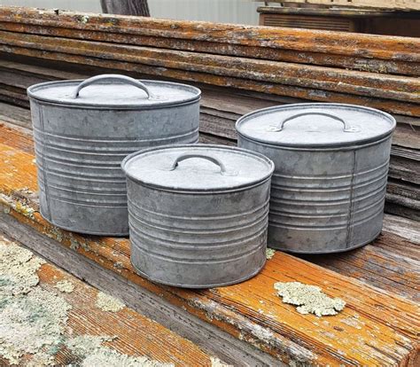 Galvanized Metal Containers With Lids 